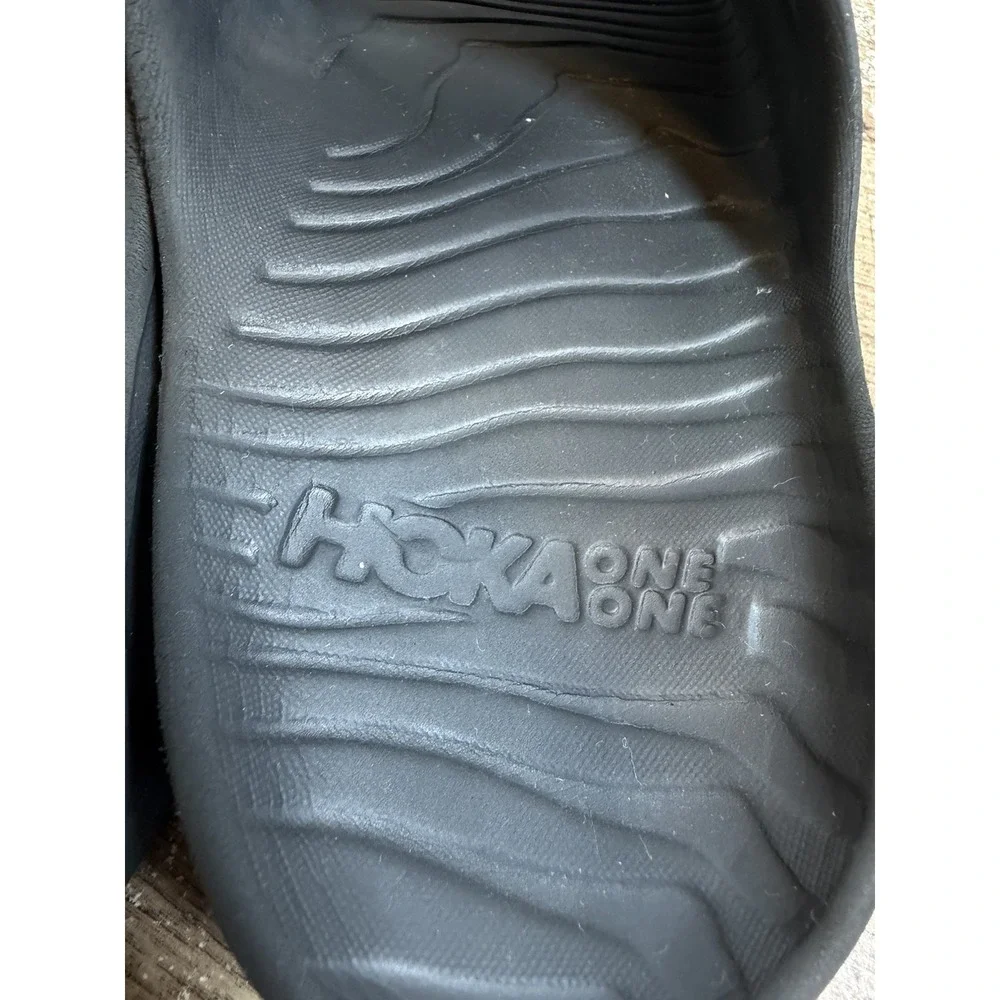 Hoka one One Ora Recovery Slide Men's Size 10 Black Sandals